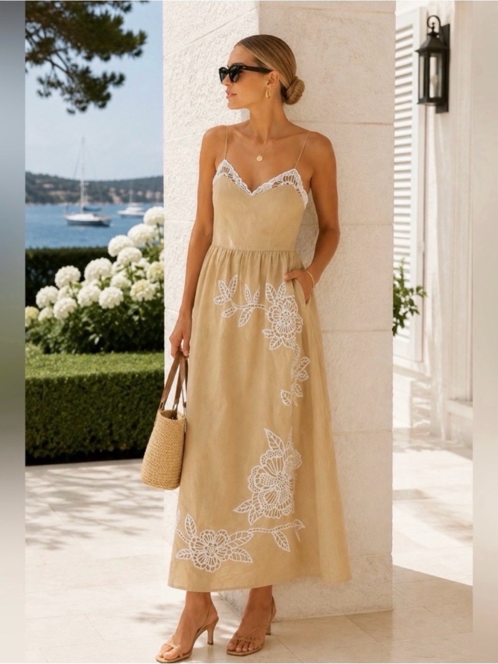 NWT Caroline Constas Linen Dress